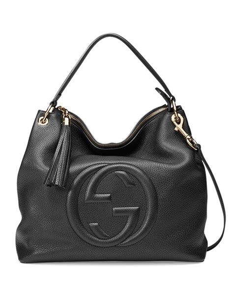 gucci soho large black leather shoulder bag|gucci soho small leather bag.